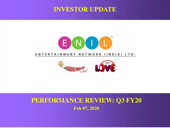 performance review q3 fy20
