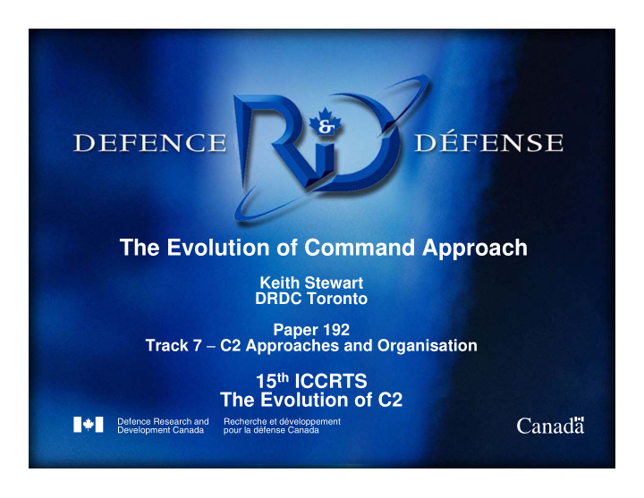the evolution of command approach
