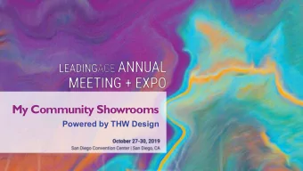 My Community Showrooms  Powered by THW Design  2  LeadingAge Annual Meeting and EXPO  Feature your