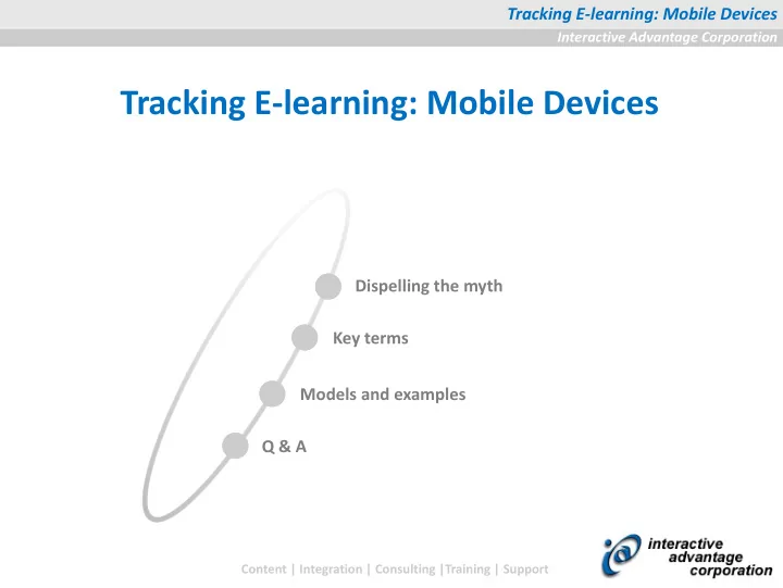 tracking e learning mobile devices