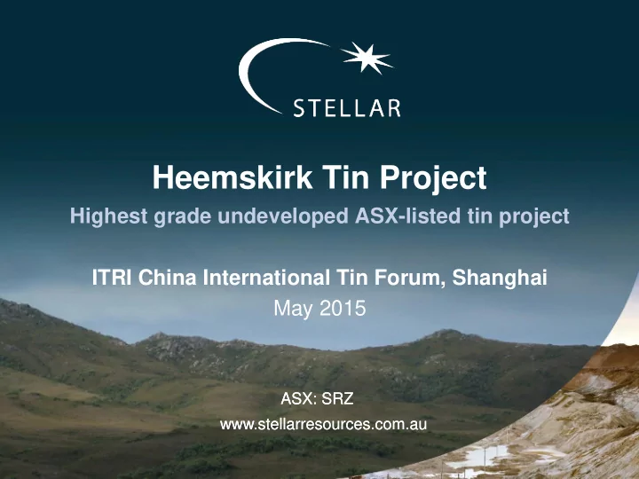 heemskirk tin project