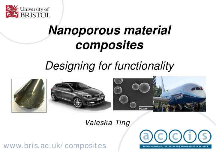 nanoporous material composites