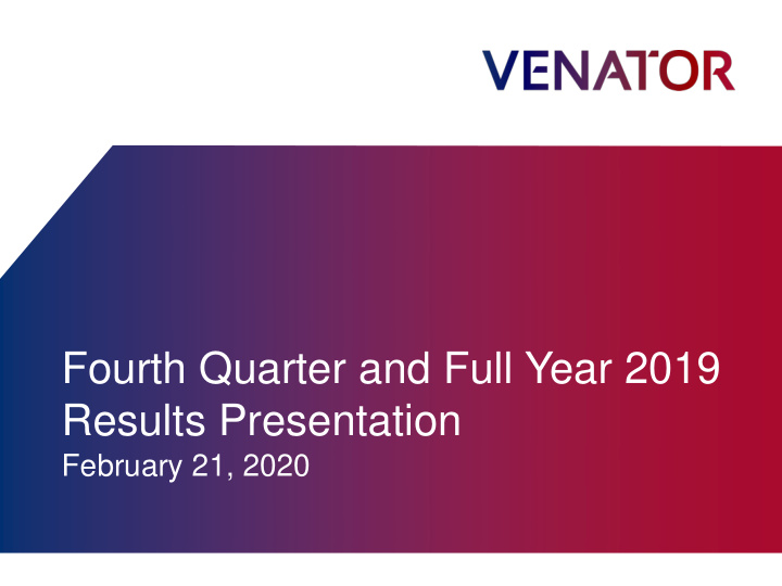 fourth quarter and full year 2019