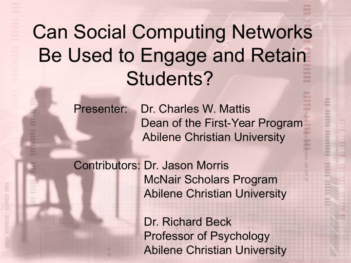 can social computing networks be used to engage and