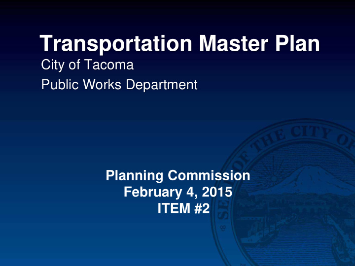 transportation master plan