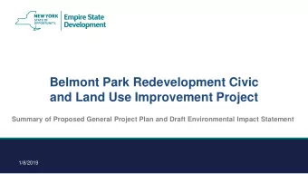 Belmont Park Redevelopment Civic  and Land Use Improvement Project  Summary of Proposed General