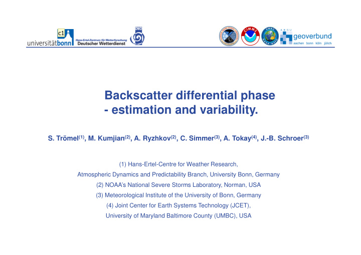 backscatter differential phase estimation and variability