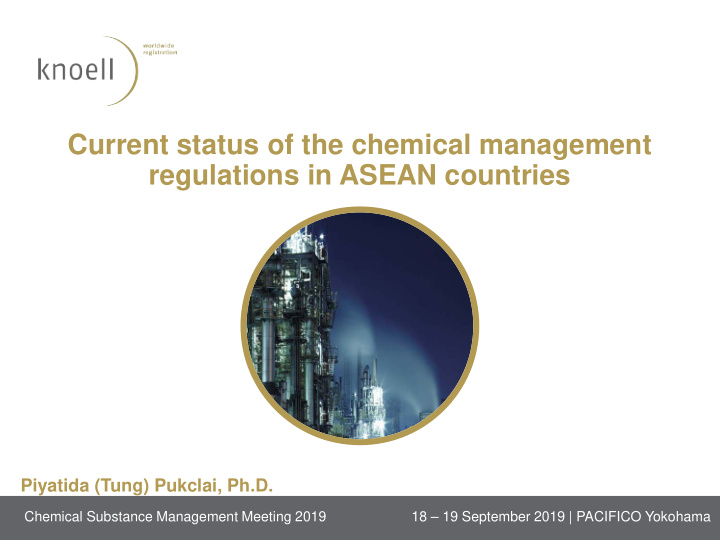 current status of the chemical management regulations in