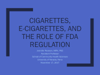 cigarettes e cigarettes and the role of fda regulation