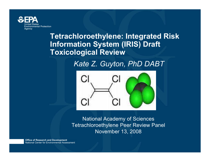 tetrachloroethylene integrated risk information system