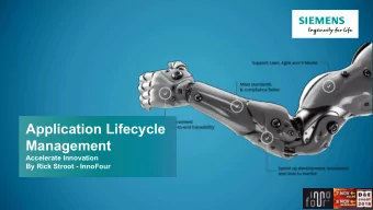 Application Lifecycle  Management  Accelerate Innovation  By Rick Stroot - InnoFour  Application