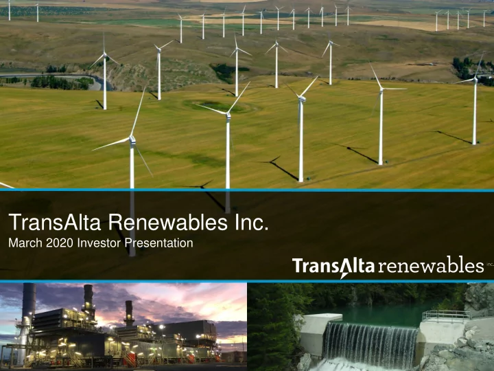 transalta renewables inc