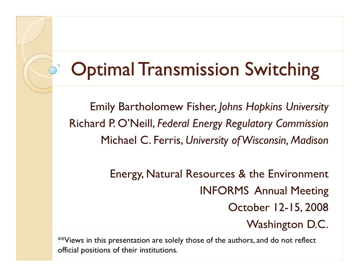 optimal transmission switching optimal transmission