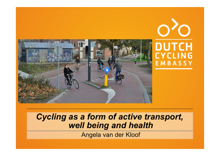 cycling as a form of active transport well being and