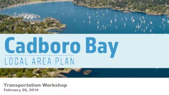 Transportation Workshop  February 26, 2019  Transportation in Saanich   Our Services