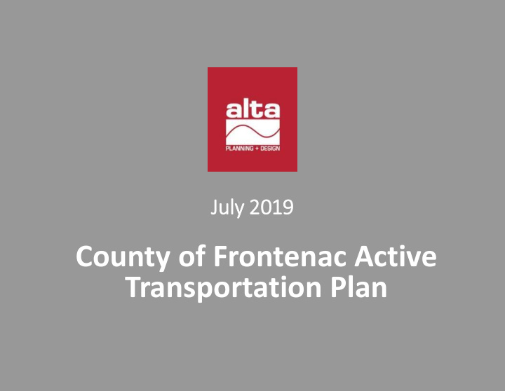 transportation plan seeking approval of regional active