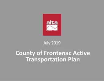 Transportation Plan  Seeking approval of Regional  Active Transportation Plan    Steps taken to