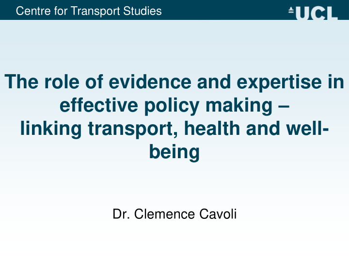 the role of evidence and expertise in effective policy