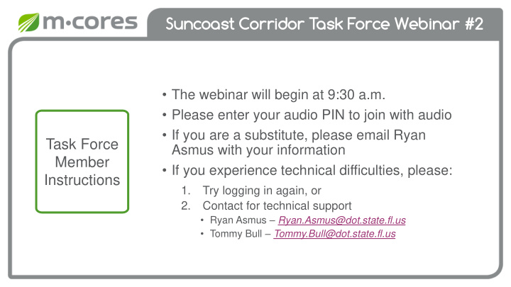 suncoast corridor task force webinar 2