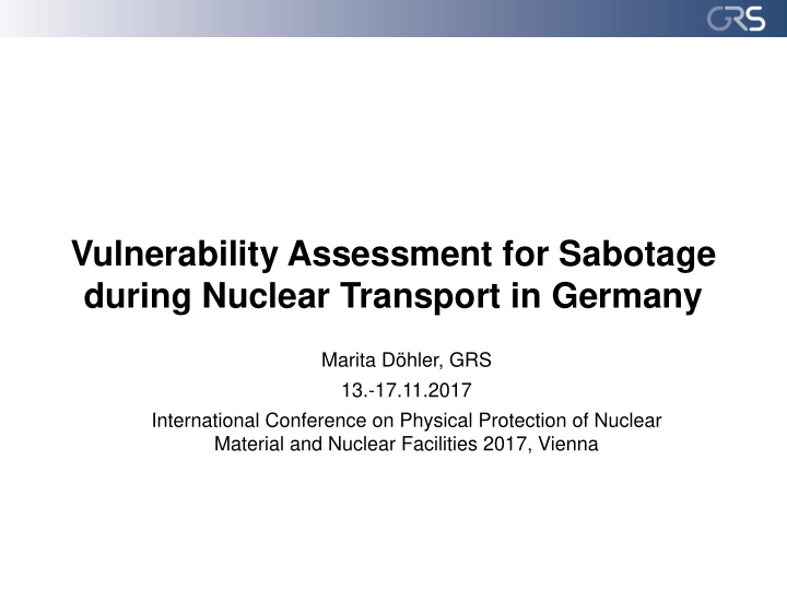 vulnerability assessment for sabotage during nuclear