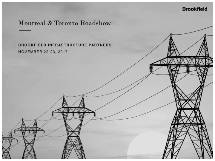 montreal toronto roadshow