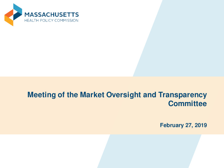 meeting of the market oversight and transparency committee