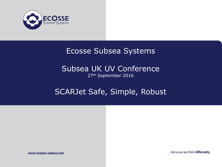 scarjet safe simple robust ess scarjet