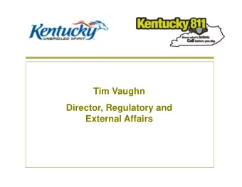 Tim Vaughn  Director, Regulatory and  External Affairs  There are 525,600 Minutes In A Year  There