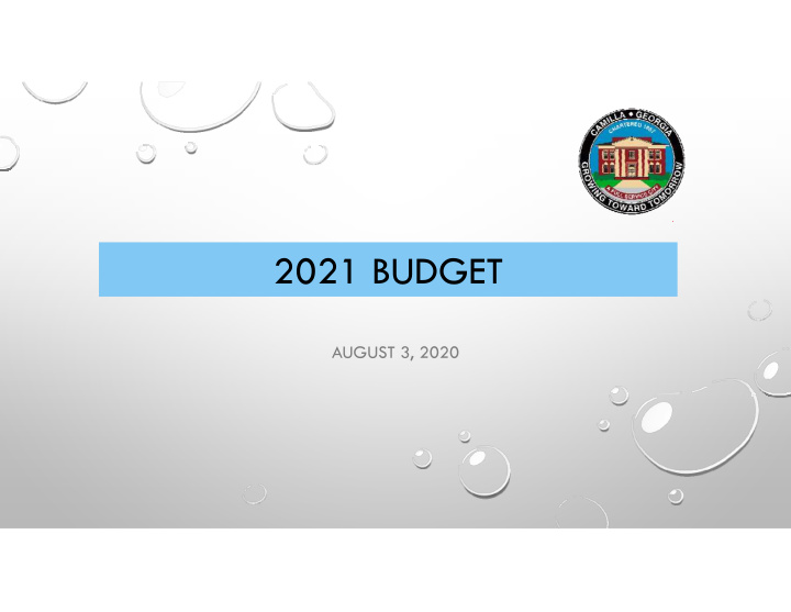 2021 budget