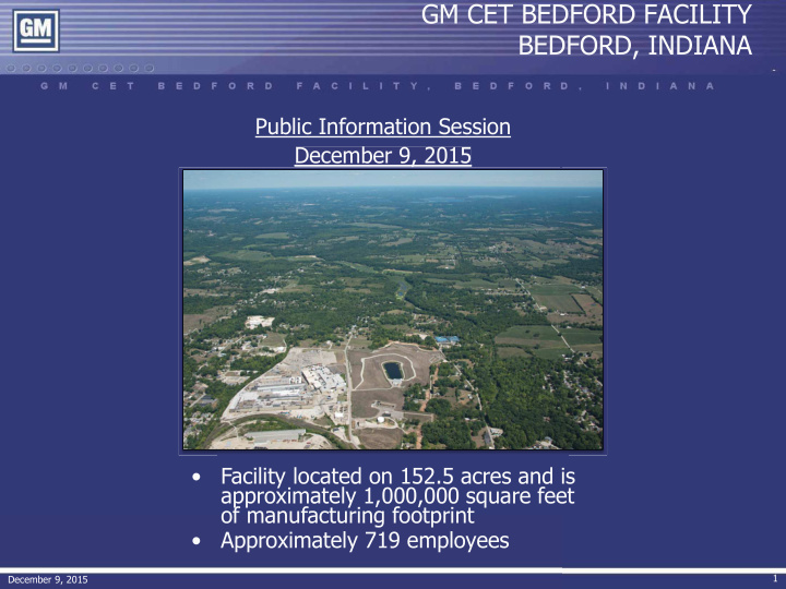 gm cet bedford facility bedford indiana