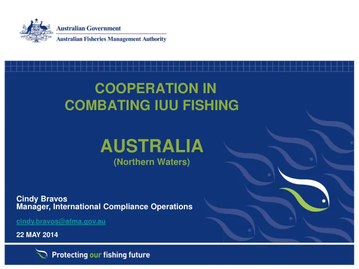australia northern waters cindy bravos manager