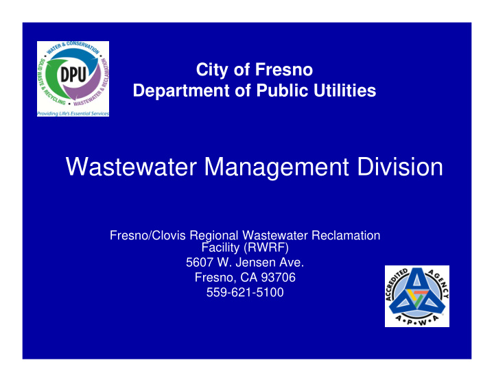 wastewater management division