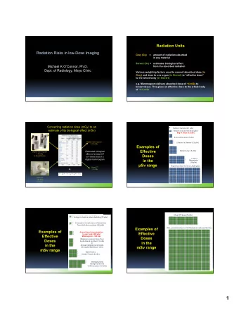 1  Annual Lower limit for  Background known effects  Radiation of radiation  Lowest 1-year dose