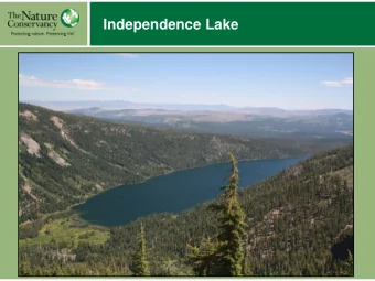 Independence Lake  Lahontan cutthroat trout (LCT)  Upper Independence Creek  LCT spawning  LCT