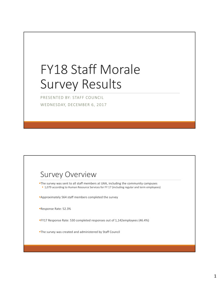 fy18 staff morale survey results