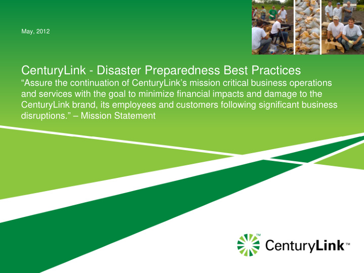 centurylink disaster preparedness best practices