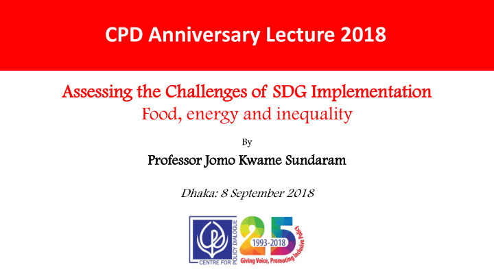 cpd anniversary lecture 2018