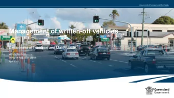 Management of written-off vehicles  Department of Transport and Main Roads  Vehicle Standards