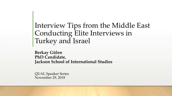 interview tips from the middle east conducting elite