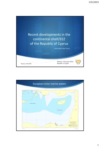 S  Ministry of Foreign Affairs  Republic of Cyprus  Nicosia, 31.05.2019  European Union marine