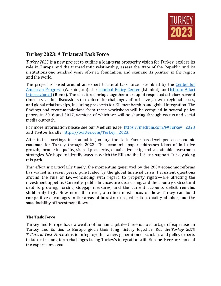 turkey 2023 a trilateral task force