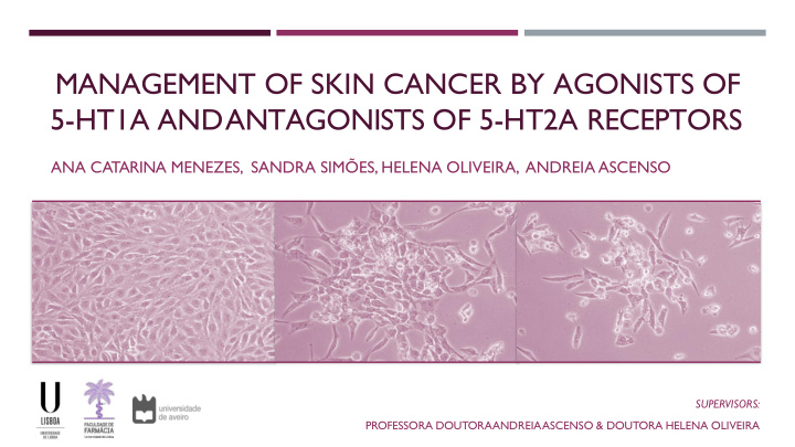 management of skin cancer by agonists of 5 ht1a