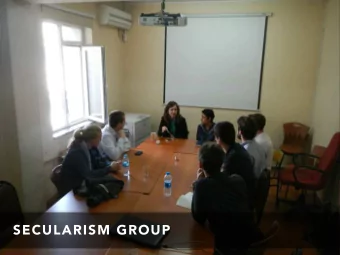 SECULARISM GROUP  RESEARCH QUESTION  How does the role of religion in government affect public life