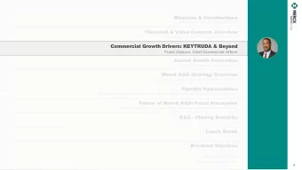 Welcome &amp; Introductions  Welcome  &amp; Introductions  Ken Frazier, Chairman and Chief