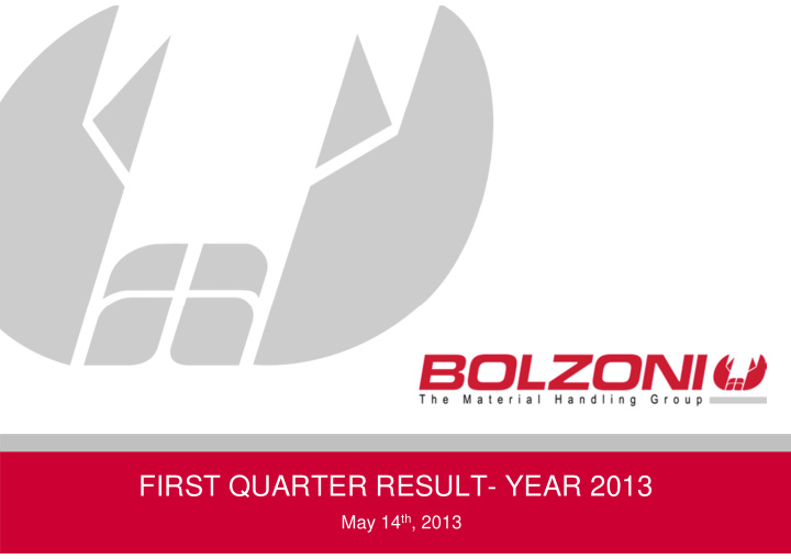 first quarter result year 2013