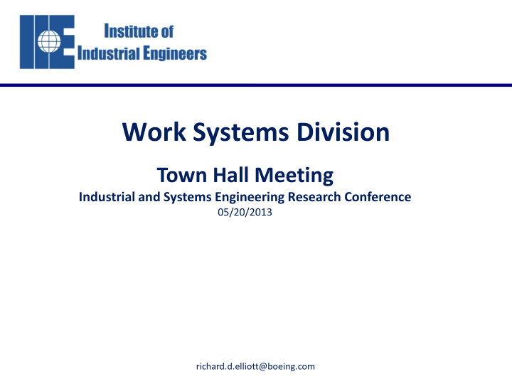 work systems division