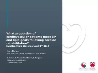 What proportion of  cardiovascular patients meet BP  and lipid goals following cardiac