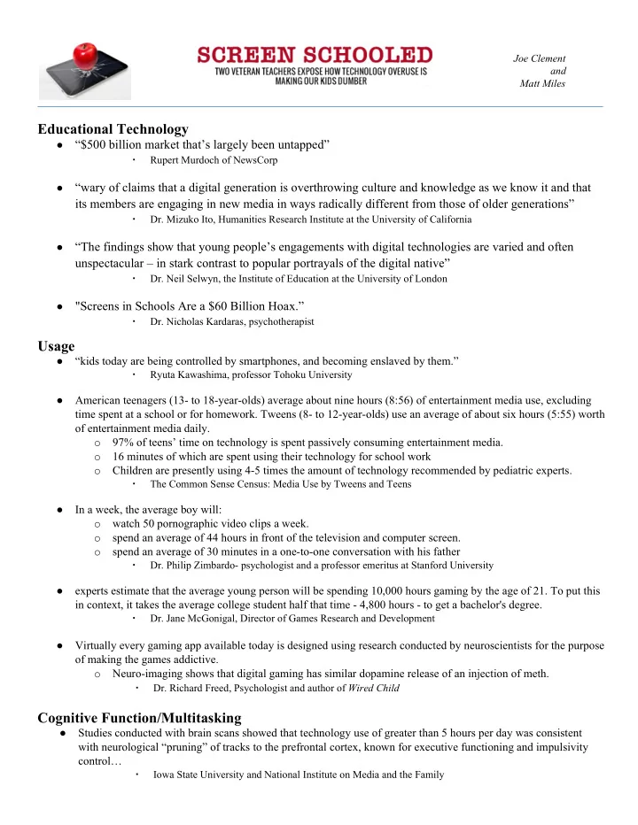 matt miles educational technology