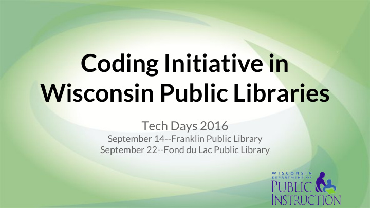 coding initiative in wisconsin public libraries