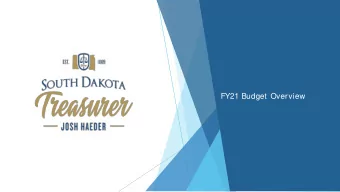 FY21 Budget Overview  Office S  taff  Deputy Treasurer  Jason Williams    TREASURY STAFF